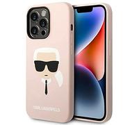 Karl Lagerfeld KLHCP14LSLKHLP hülle für 14 Pro 6,1" hardcase rosa/pink Silicone Karl`s Head