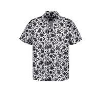 KARL LAGERFELD Kurzarmhemd Herren Kurzarm Baumwolle-Leinen schwarz, 3XL