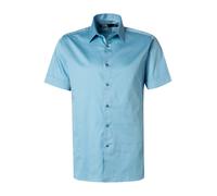 KARL LAGERFELD Kurzarmhemd Herren Regular Fit Kurzarm Baumwoll-Stretch blau, 43