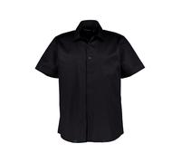 KARL LAGERFELD Kurzarmhemd Herren Regular Fit Kurzarm Baumwoll-Stretch schwarz, 41