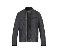 KARL LAGERFELD Lederjacke Herren Stehkragen Leder schwarz, 50 (M)