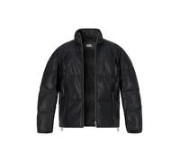 KARL LAGERFELD Lederjacke Herren Stehkragen schwarz, 56 (XXL)