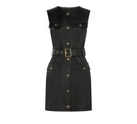 Karl Lagerfeld - Lederkleid mit Knopfdetail - Größe 42 - schwarz