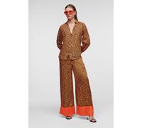 Karl Lagerfeld Leo Printed Wideleg Pants Karl Leopard Orange Größe: 42 | Ausgestellte Hosen Outlet | Damen | Orange