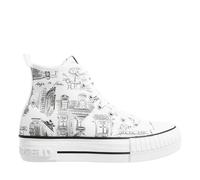 Karl Lagerfeld Low-Top Sneaker - Kampus Max Jorge Parra Print Hi - Gr. 40 (EU) - in Weiß - für Damen