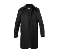 KARL LAGERFELD Mantel Herren Umlegekragen Baumwolle schwarz, 50 (M)