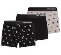 Karl Lagerfeld, Men's, Ikon All-Over-Print Trunk (3 Pack), Karl dot-ash Black, L