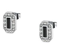 Karl Lagerfeld Ohrstecker Edelstahl schwarz, silber Damen