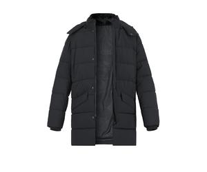 KARL LAGERFELD Parka Herren Stehkragen Mikrofaser schwarz, 56 (XXL)