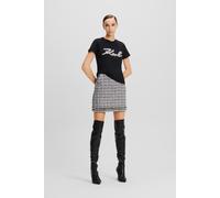 Karl Lagerfeld Pearl Embellished Boucle Skirt Black/white/silver Größe: 40 | Miniröcke Outlet | Damen | Schwarz