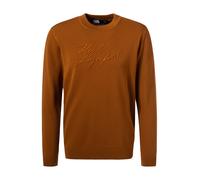KARL LAGERFELD Pullover Herren Regular Fit Rundhals Baumwolle braun Logo und Motiv, 3XL