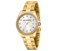 Karl Lagerfeld Round Essentials R0553101505 - Damen - 35 mm - Quarz - Mineralglas