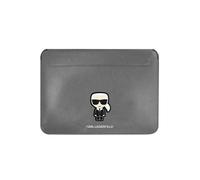 Karl Lagerfeld Saffiano Sleeve Notebook-Hülle, Silber - 13/14 Zoll