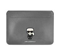 Karl Lagerfeld Saffiano Ikonik Tasche einen 13-14″ Laptop - Silber