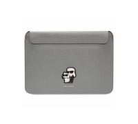 Karl Lagerfeld Saffiano Karl&Choupette case for a 16" laptop - silver