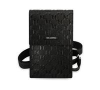 Karl Lagerfeld Saffiano Monogram Brieftasche Handytasche - Schwarz