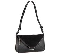 Karl Lagerfeld Hardware Mini Bag Schultertasche Leder 18 cm mit Dehnfalte schwarz