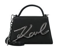Karl Lagerfeld Signature 2.0 Handtasche Leder 21.5 cm grau