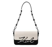 Karl Lagerfeld Signature 2.0 Schultertasche Leder 22 cm weiss