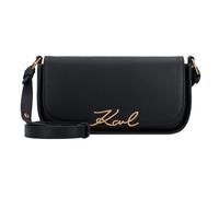 Karl Lagerfeld Signature Schultertasche Leder 24 cm schwarz