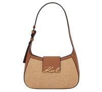 Karl Lagerfeld Signature Schultertasche Leder 25.5 cm natural-tan