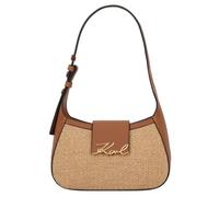 Karl Lagerfeld Signature Schultertasche Leder 25.5 cm natural-tan