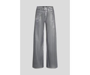 Karl Lagerfeld Silver Metallic Wide Leg Denim Pants Größe: W27 | Ausgestellte Hosen Outlet | Damen | Blau