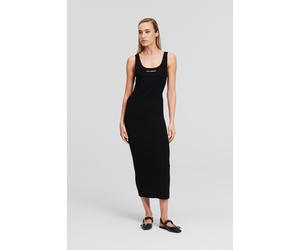 Karl Lagerfeld Sleeveless Rib Knit Dress Black Größe: M | Midikleider Outlet | Damen | Schwarz