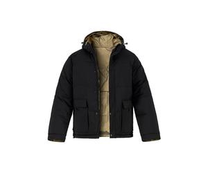 KARL LAGERFELD Steppjacke Herren Stehkragen Mikrofaser schwarz, 48 (S)