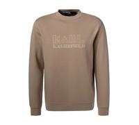 KARL LAGERFELD Sweatshirt Herren Comfort Fit Rundhals Baumwolle beige Logo und Motiv, L