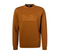 KARL LAGERFELD Sweatshirt Herren Comfort Fit Rundhals Baumwolle braun Logo und Motiv, XL