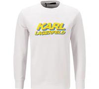 KARL LAGERFELD Sweatshirt Herren Comfort Fit Rundhals Baumwolle weiß Logo und Motiv, M