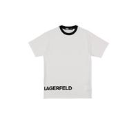 KARL LAGERFELD T-Shirt Herren Kurzarm Rundhals Baumwolle weiß, L