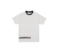 KARL LAGERFELD T-Shirt Herren Kurzarm Rundhals Baumwolle weiß, XL