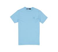 KARL LAGERFELD T-Shirt Herren Slim Fit Kurzarm Rundhals Baumwolle blau, M