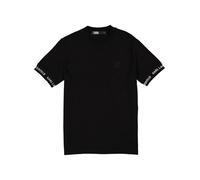 KARL LAGERFELD T-Shirt Herren Slim Fit Kurzarm Rundhals Baumwolle schwarz, S