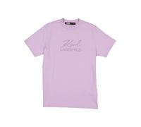 KARL LAGERFELD T-Shirt Herren Slim Fit Kurzarm Rundhals Baumwolle violett, 3XL