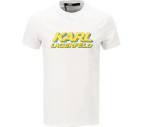 KARL LAGERFELD T-Shirt Herren Slim Fit Kurzarm Rundhals Baumwolle weiß, XXL