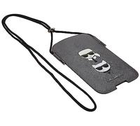 Karl Lagerfeld KLHCP12LOPHKCG Transporttasche, 17 cm, Saffiano-Kopf-Design, ikonisch, Grau, Grau