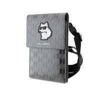 KARL LAGERFELD Tasche KLWBSAKHPCG Silber Saffiano Monogram Choupette