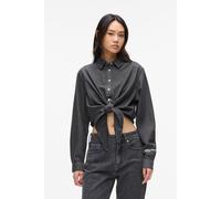 Karl Lagerfeld Washed Black Klj Denim Wrap Blouse Größe: S | Business hemden Outlet | Damen | Schwarz