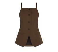 Karl Lagerfeld - Weste mit eckigem Ausschnitt - Größe 42 - braun