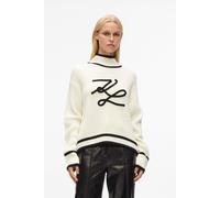 Karl Lagerfeld White Soutache Autograph Knit Größe: XS | Pullover Outlet | Damen | Weiß