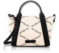 KARL LAGERFELD Womens Tragetasche (1 Stück), natürliches Segeltuch, Schwarz, Einheitsgröße