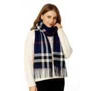 KARMA.DIEM Premium Schal - Cashmere Merino Touch - Luxuriös Weich & Warm - Braun Kariert - 180x65 cm Unisex Pashmina Stola für Damen & Herren