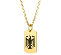 Karma NH11493961 Halskette Adler Gold Herren Edelstahl 60 cm Kette Herrenschmuck Männer Herrenhalskette modern Geschenk für Ihn (Gold)