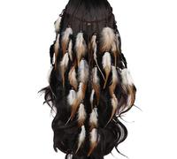 Karneval 1920s Stirnband Damen Feder Stirnband Kopfschmuck Hippie Boho Haarband 20er Jahre Haarschmuck for Frauen Damen Feder Haarreif für Karneval Festival Cosplay (One Size)