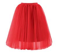 Karneval Damen 80er Puffy Tüllrock Tütü Röcke Tüll Petticoat