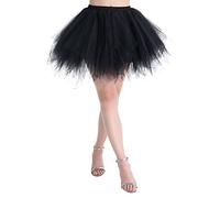 Karneval Damen 80er Puffy Tüllrock Tütü Röcke Tüll Petticoat(MEHRWEG)
