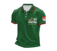 Karneval Poloshirt für Herren Das ist Mein Kostüm Polo Hemd Lustige Kölner Hut Druck T-Shirt Button-Down Kurzarm Shirt Top Männer Kölle Alaaf Poloshirts Regular Fit Festival Polohemd